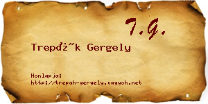 Trepák Gergely névjegykártya